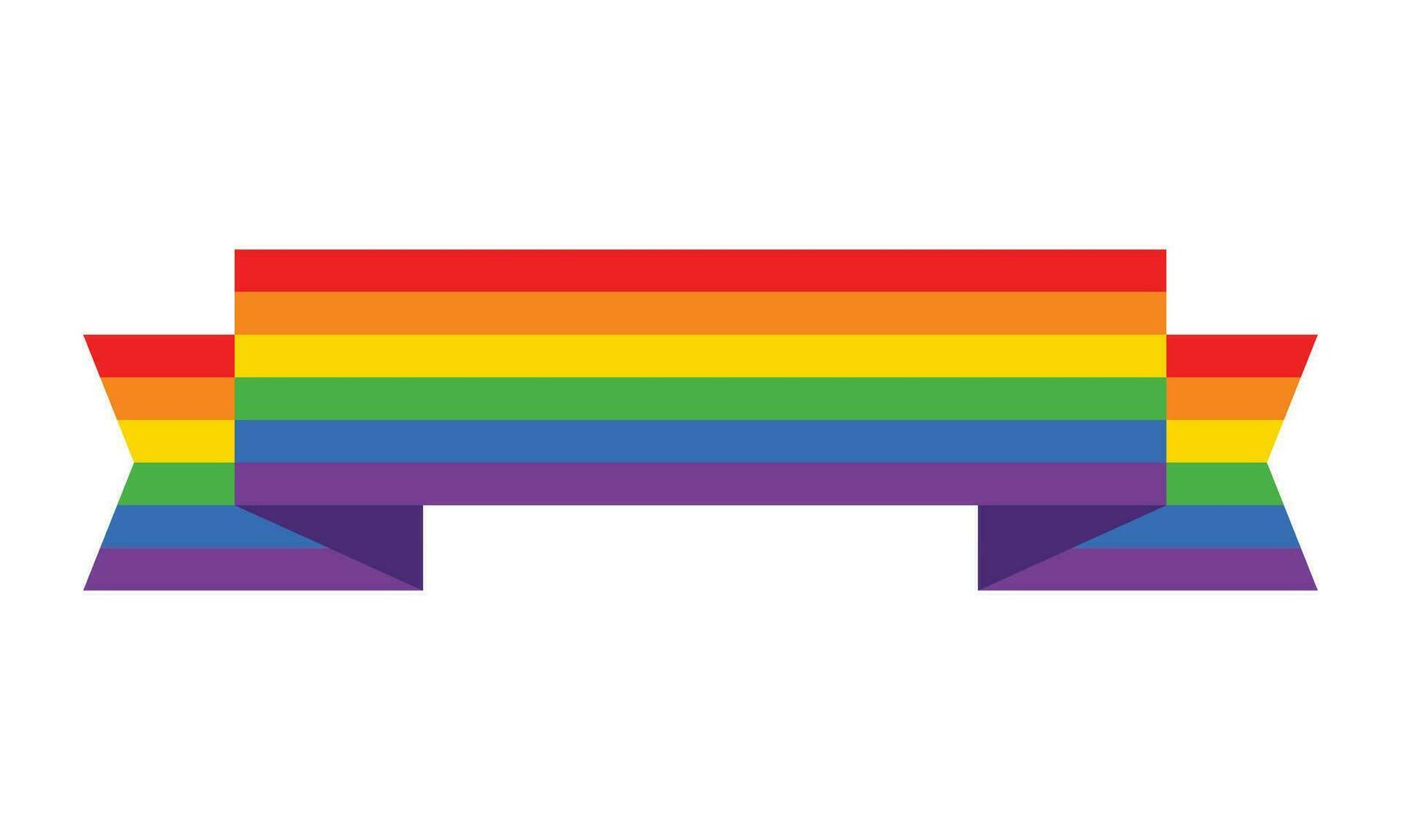 Vector pride banner on white