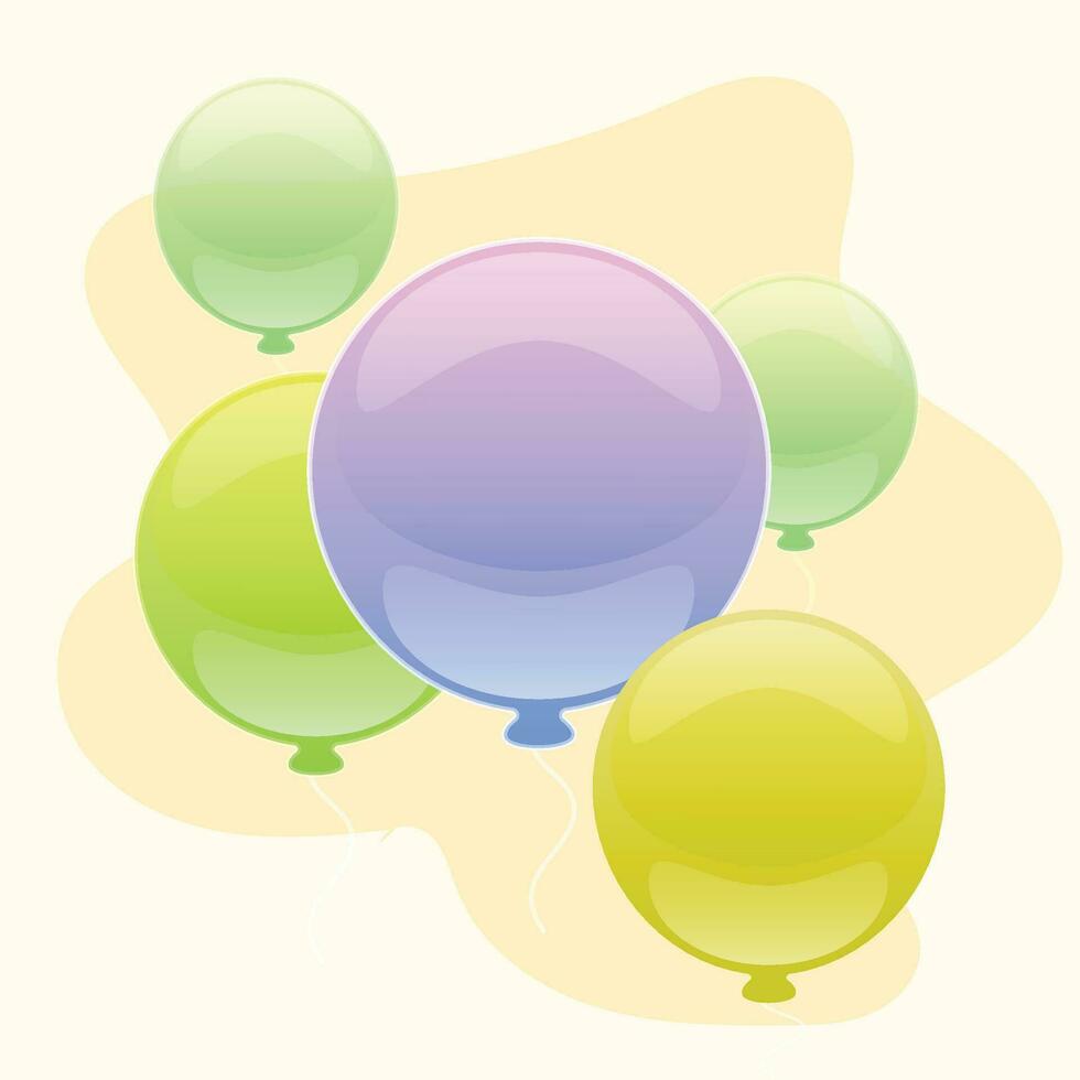 Vector colorful festive balloons design