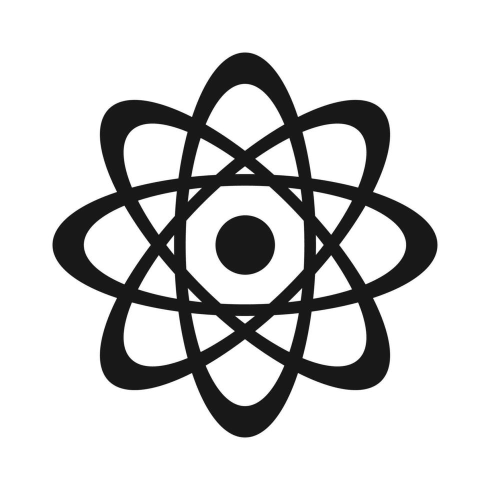 Vector atom or proton nucleus. vector isolated icon element. biology science background