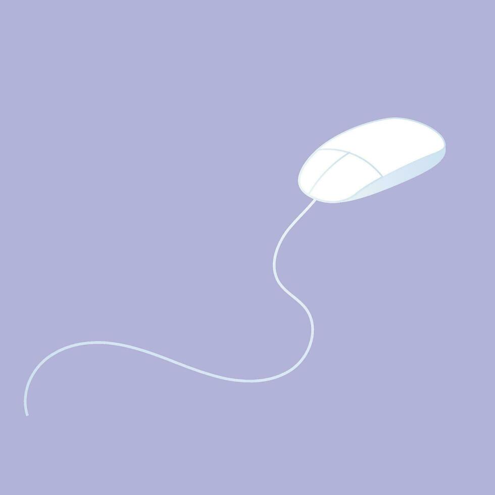 vector vector sencillo de computadora ratón aislado en blanco