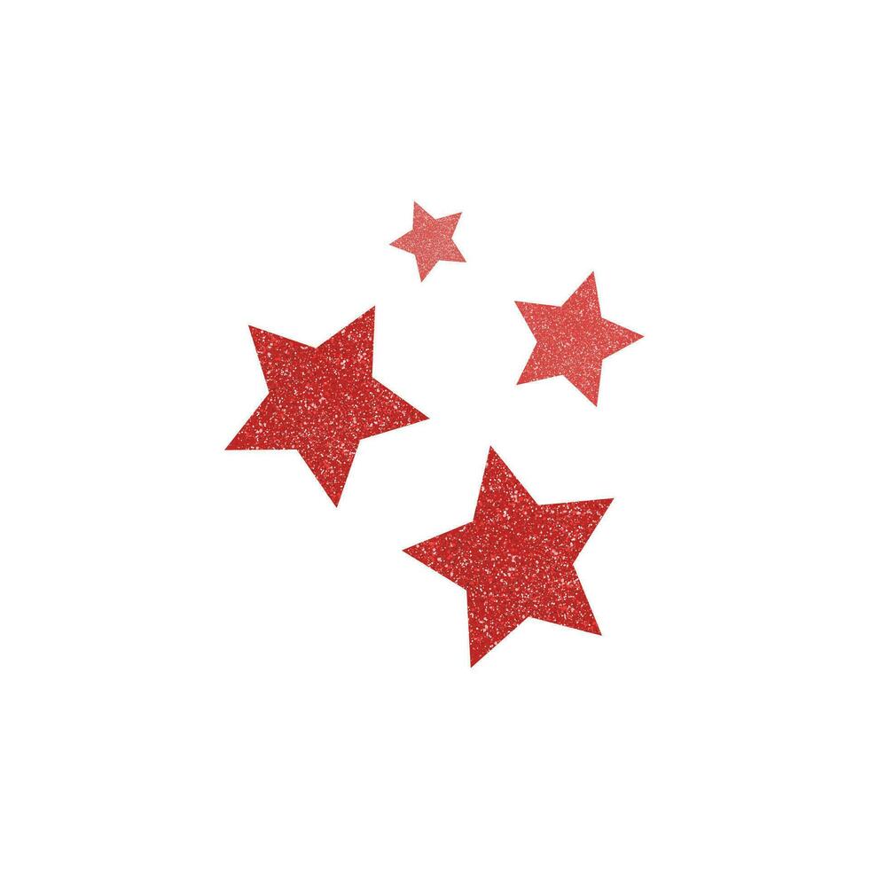 vector rojo Brillantina vector estrella. rojo chispa. ámbar partículas lujo diseño elemento