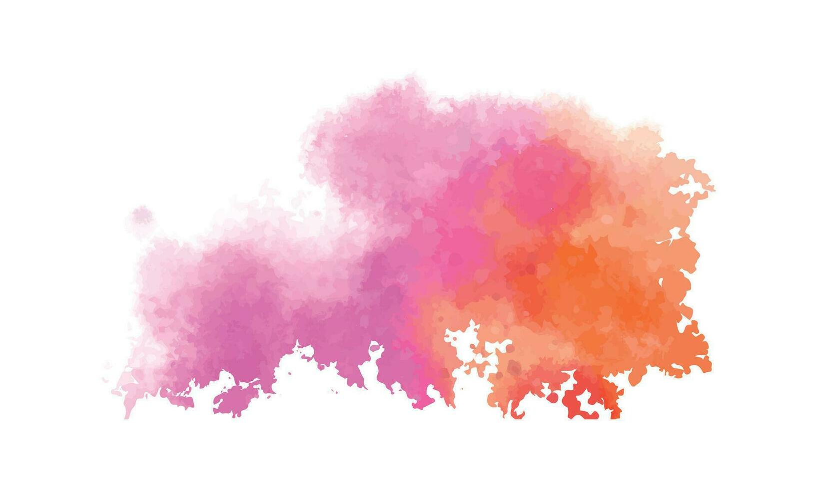 Vector abstract pink and orange watercolor background