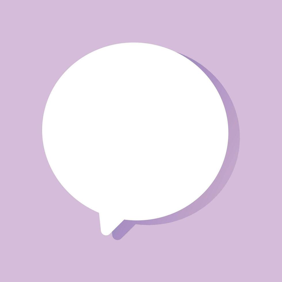 Vector speech bubble on white background