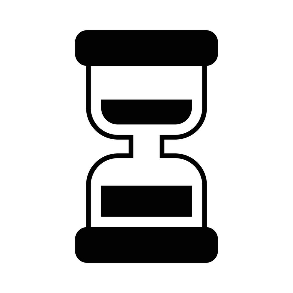 Vector hourglass icon. hourglass timer sand as countdown illustration on white