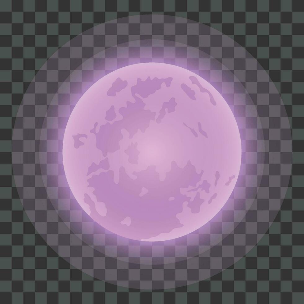 Vector realistic isolated full moon