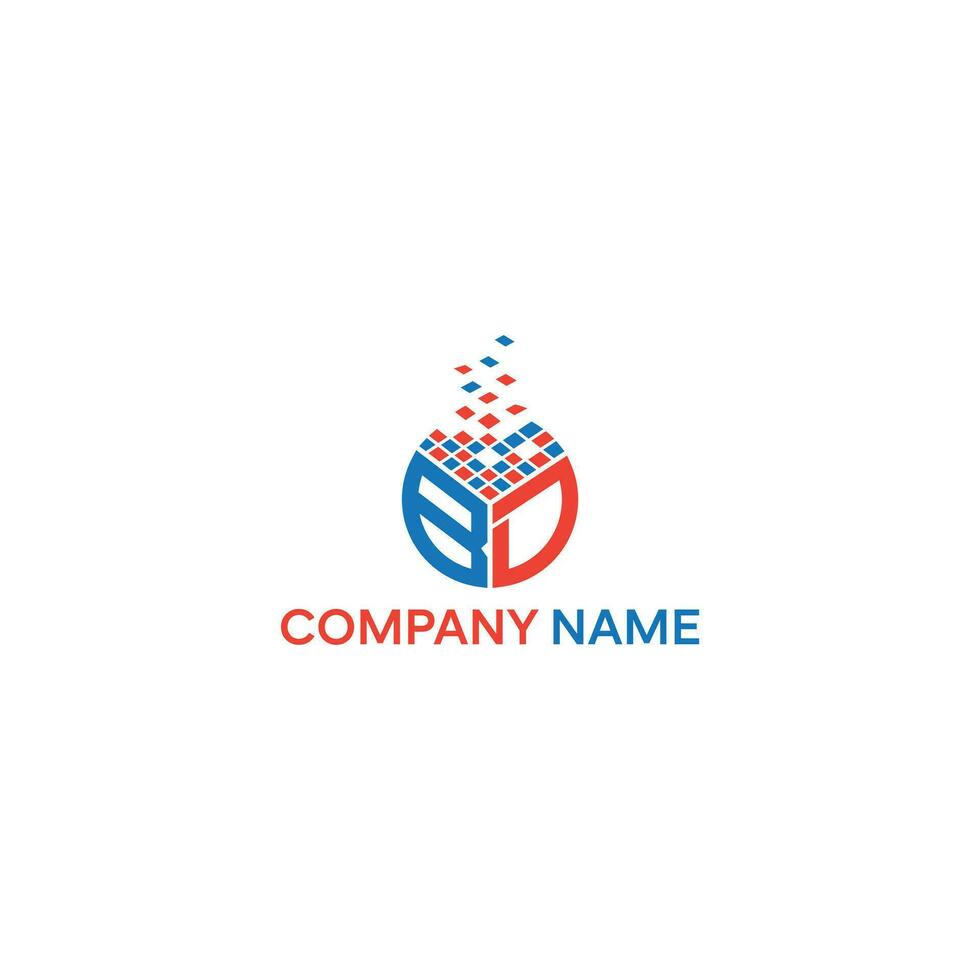 Tech BD letter logo. Property and Construction BD Logo design for business corporate sign with Creative Modern Trendy vector