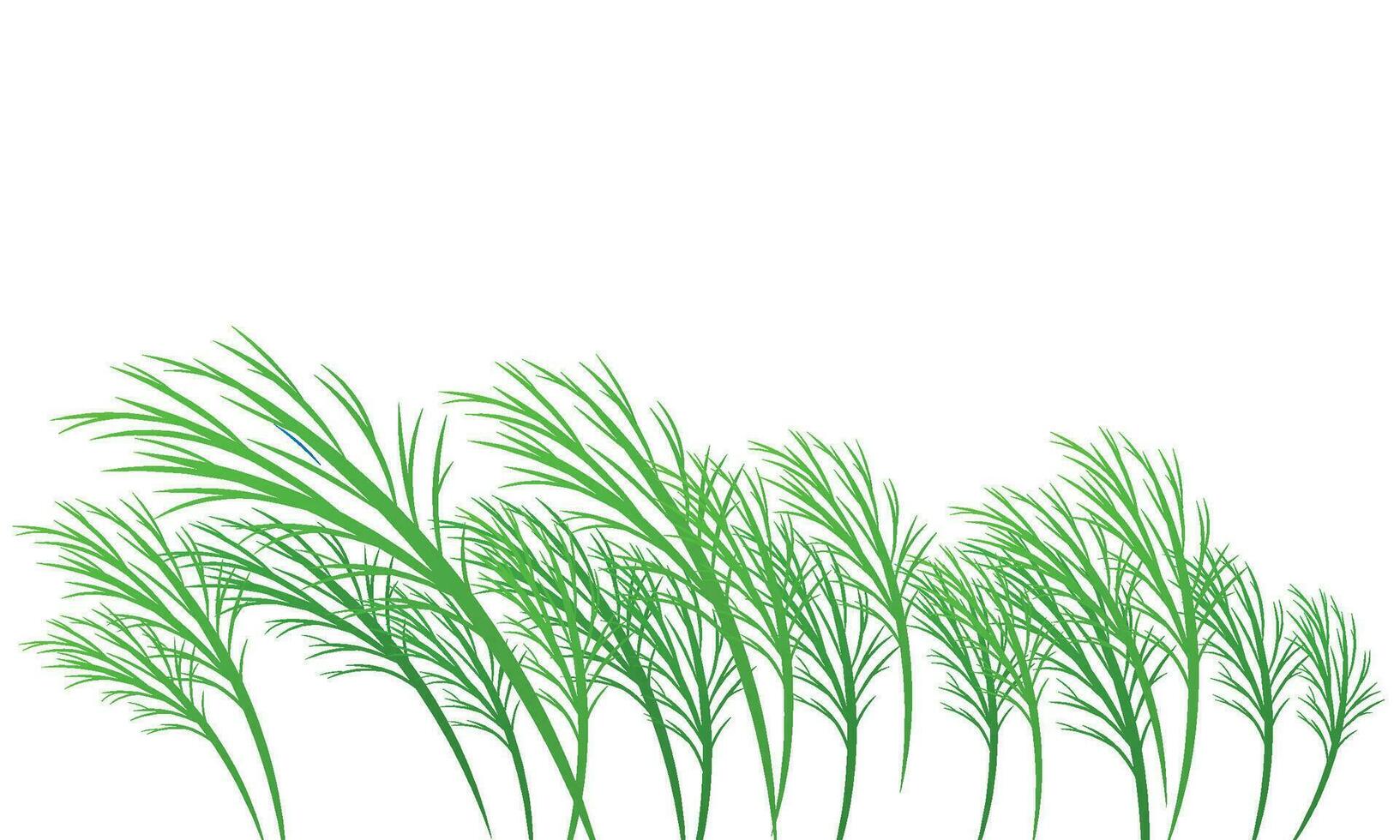 Vector grass border vector illustration