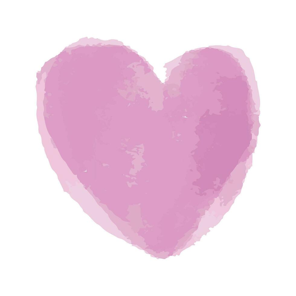 2 Vector valentines day background with hand painted watercolour heart design