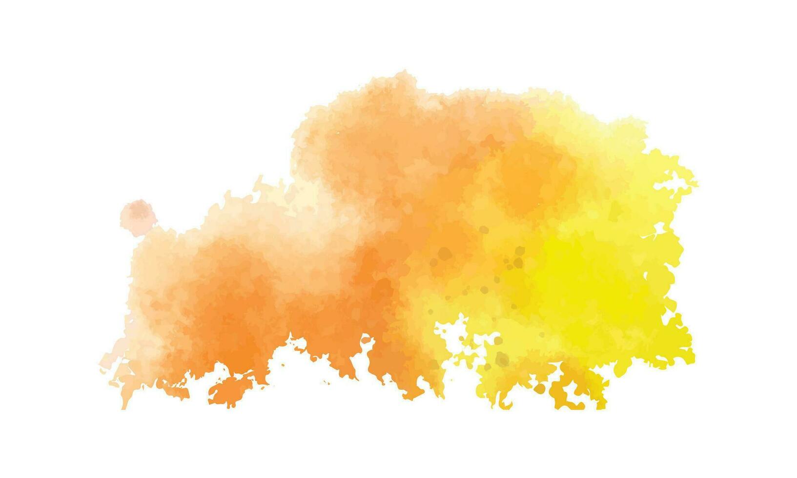 Vector abstract yellow and orange watercolor background
