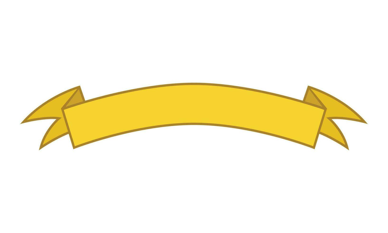 Vector flat yellow ribbons big banner