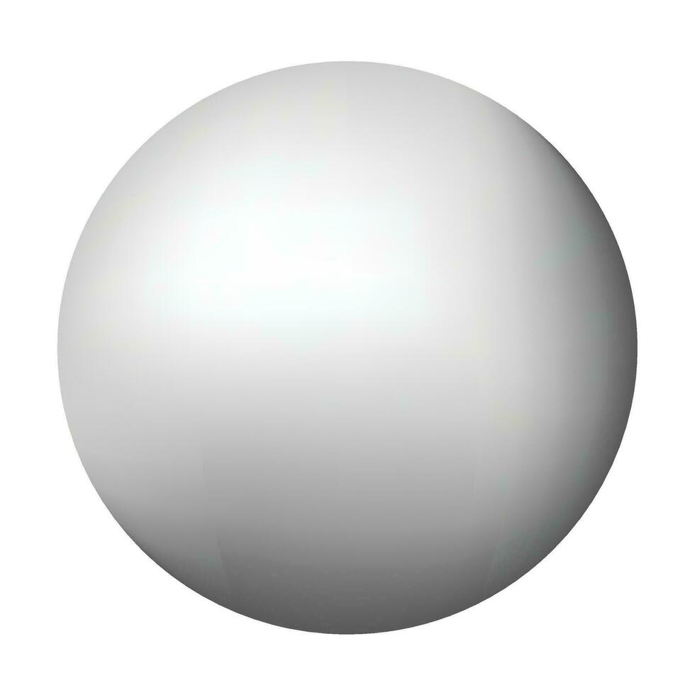 Vector 3d round white sphere realistic 3d ball