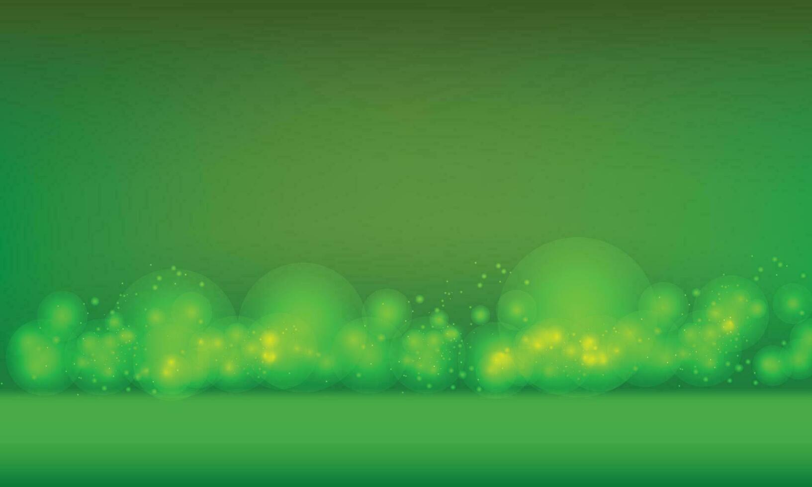 Vector green color blurred background blank template with copy space