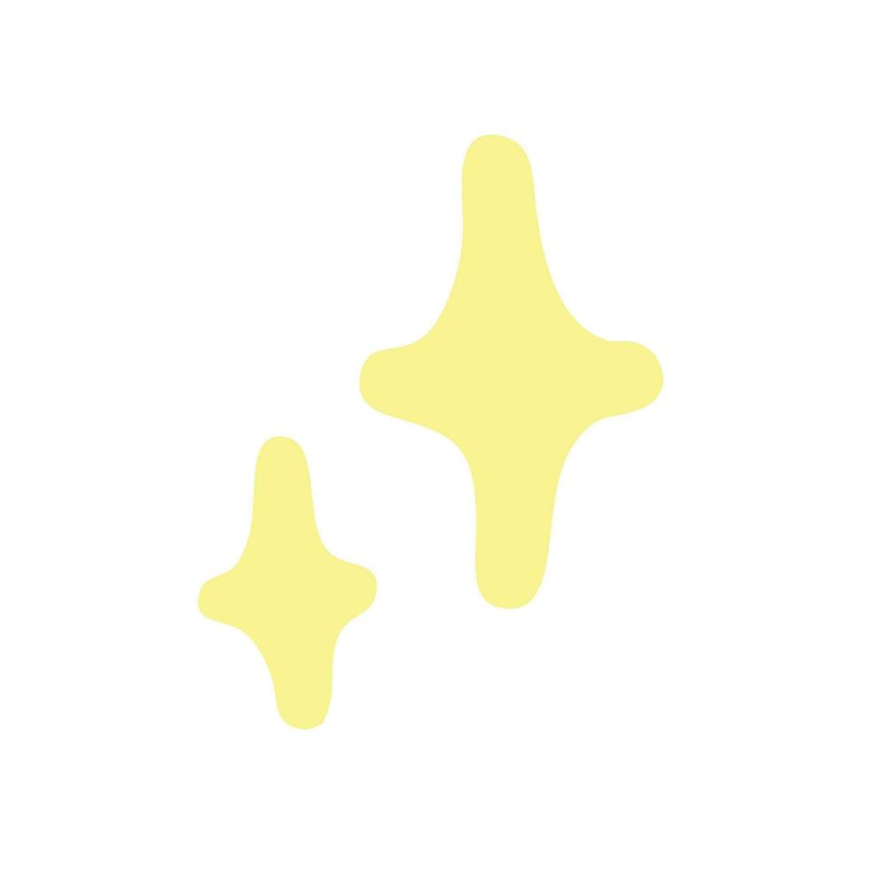 Vector blinking stars icons in cartoon flat style hand drawn vector illustration