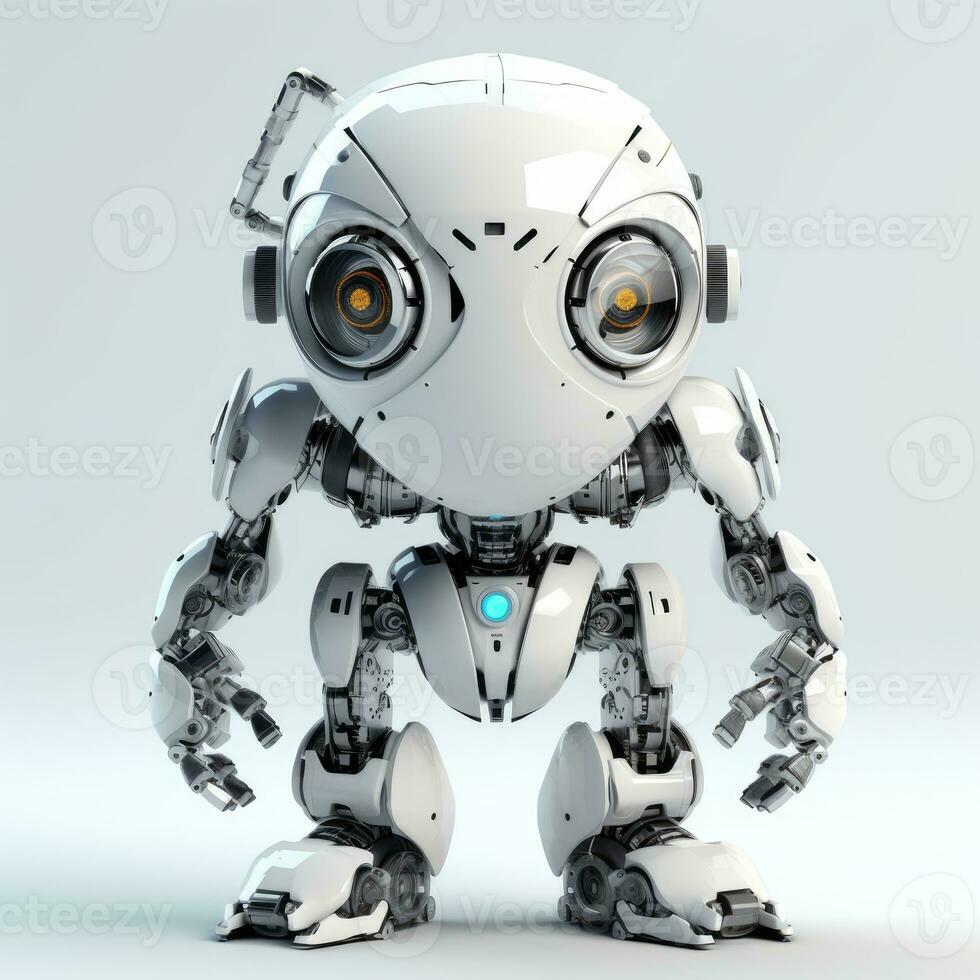 robot on a white background photo