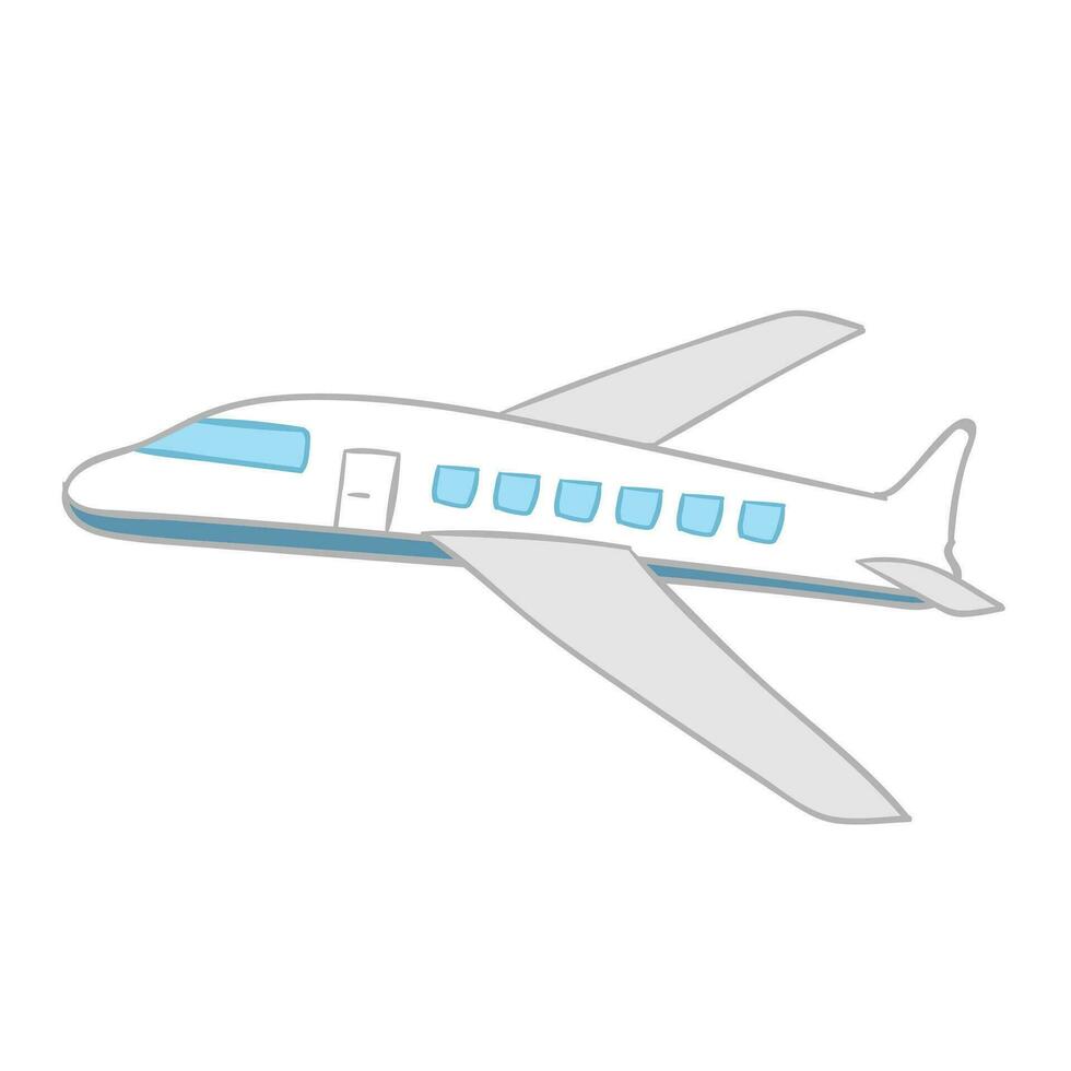 Vector airplane on a white background