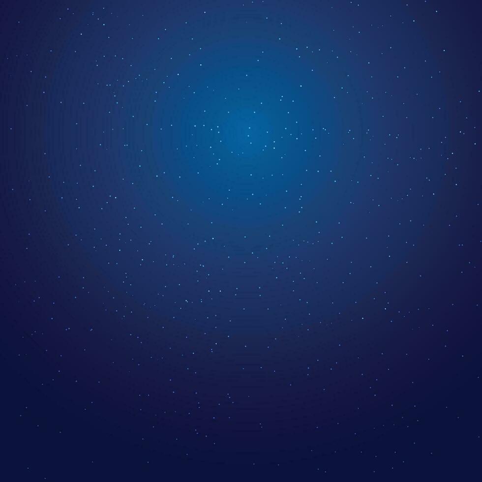 Vector dark blue night sky with many stars. milky way background