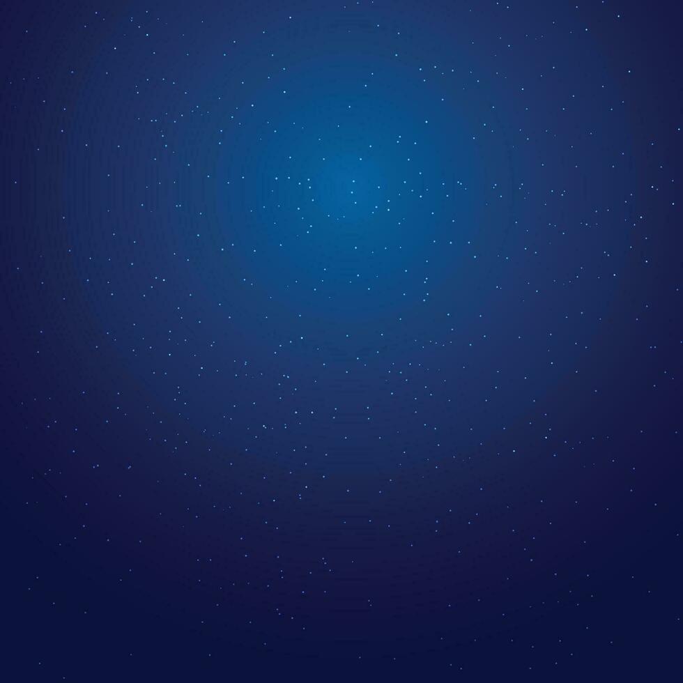 Vector dark blue night sky with many stars. milky way background