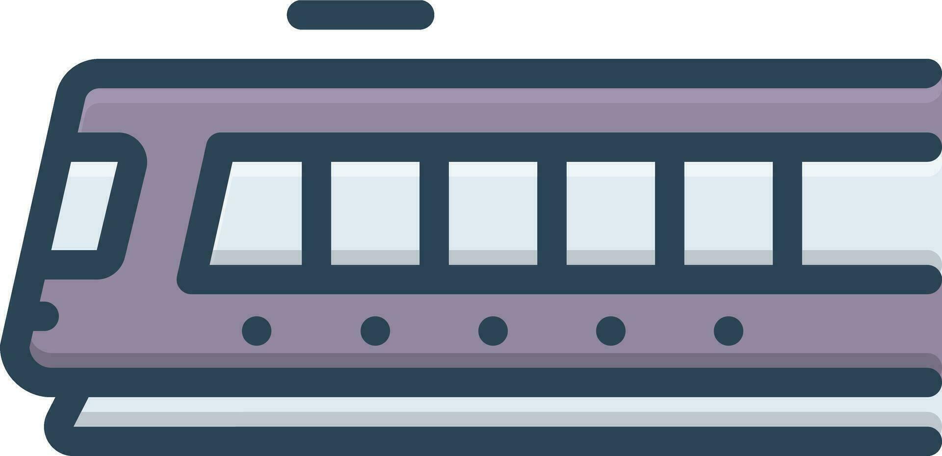 color icon for rail vector