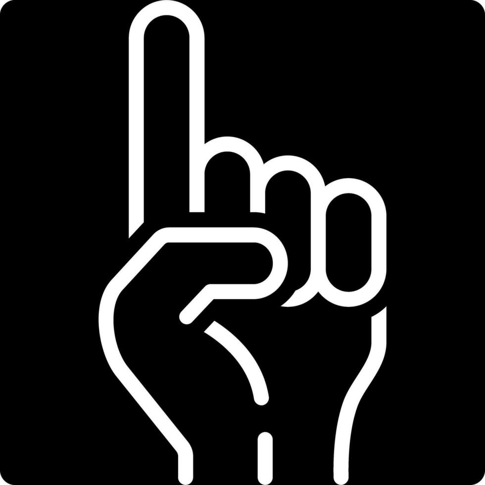 solid icon for finger vector