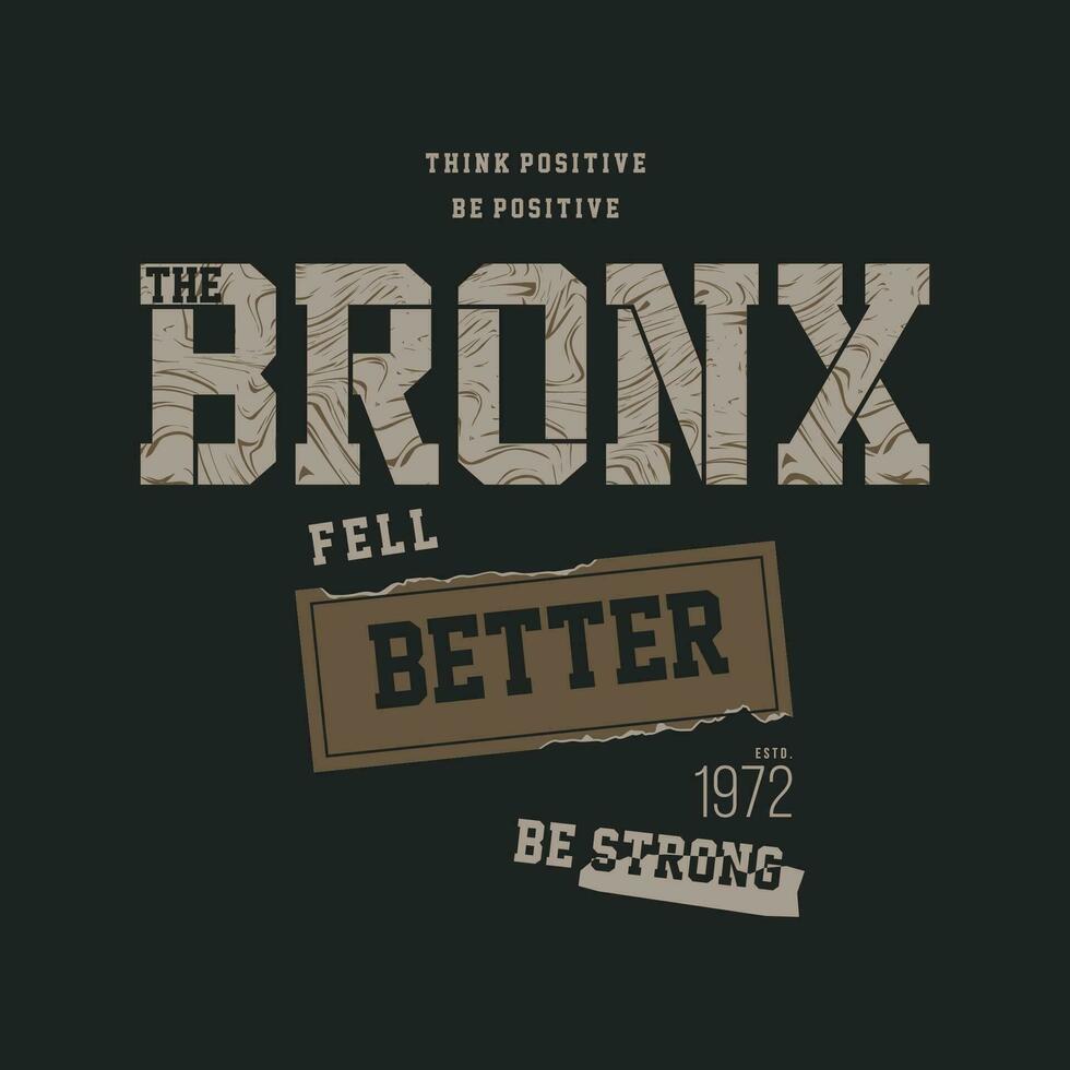the bronx lettering typography vector, abstract graphic, illustration, for print t shirt vector