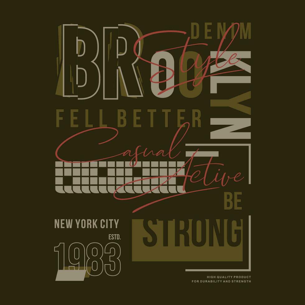 brooklyn lettering typography vector, abstract graphic, illustration, for print t shirt vector