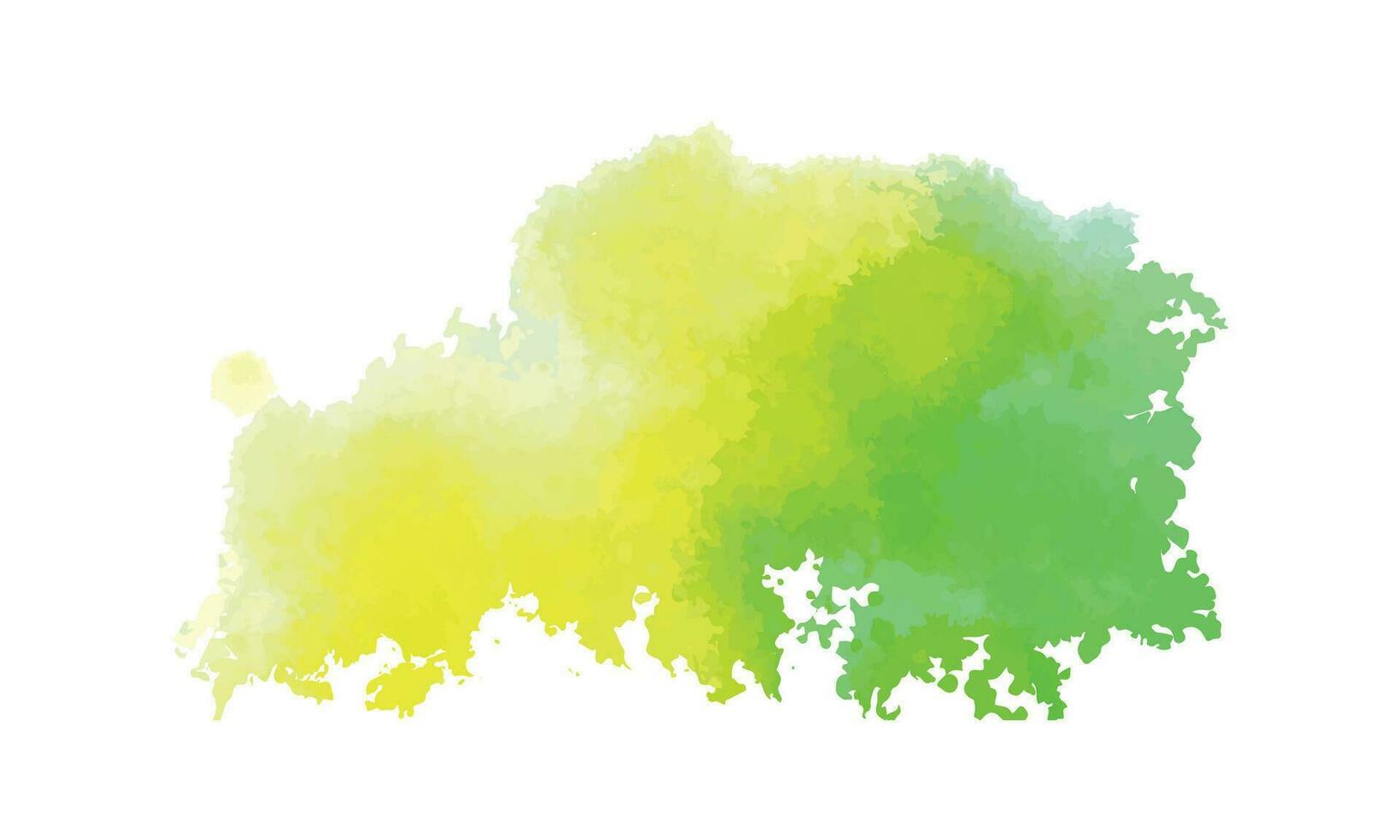 Vector abstract yellow and green watercolor background
