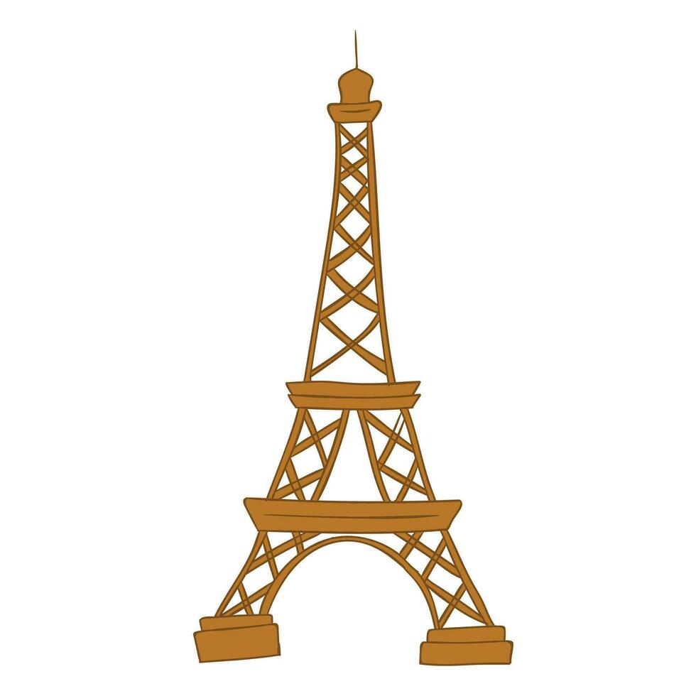 Vector eiffel tower icon french architecture symbol landmark symbol