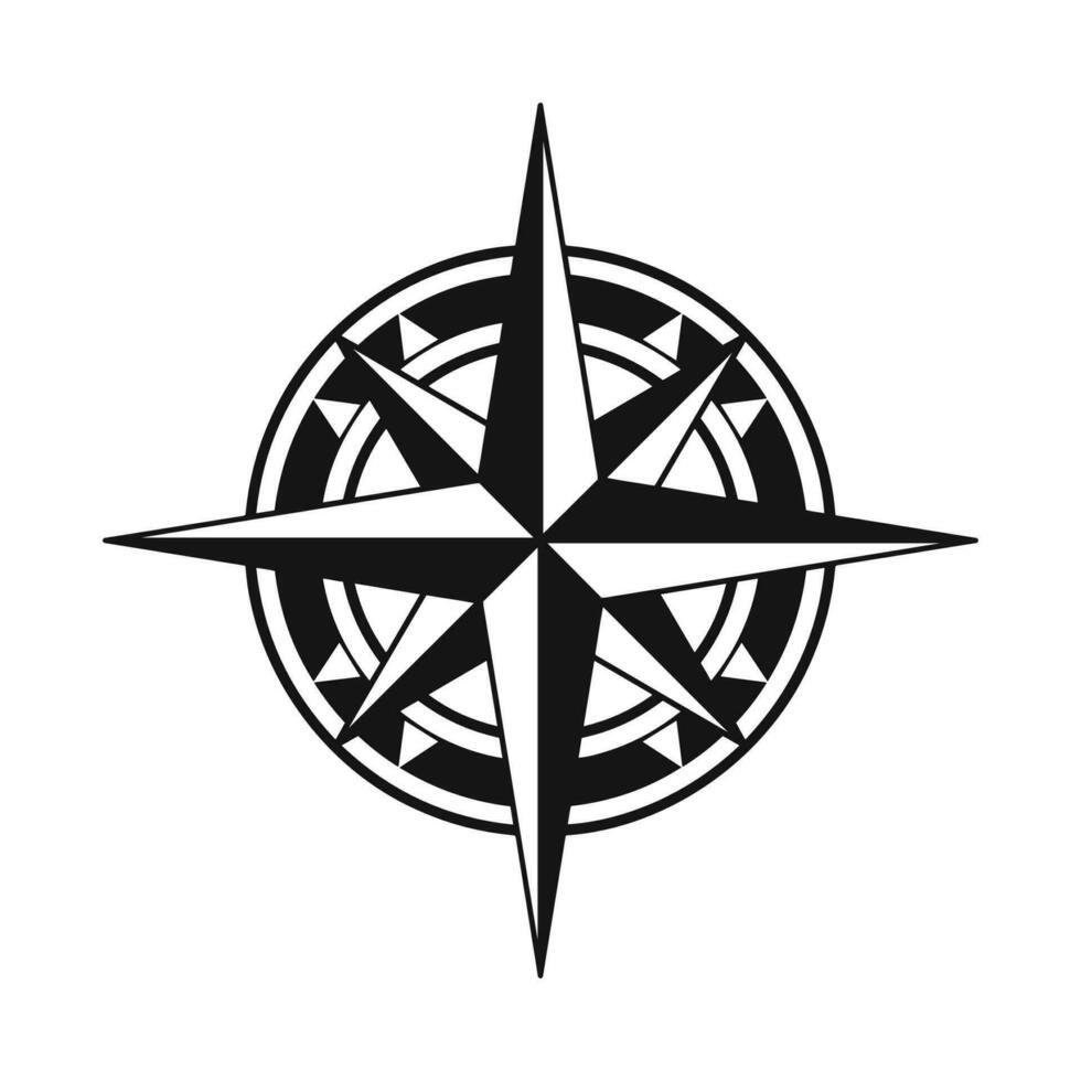 Vector compass design isolated on white background