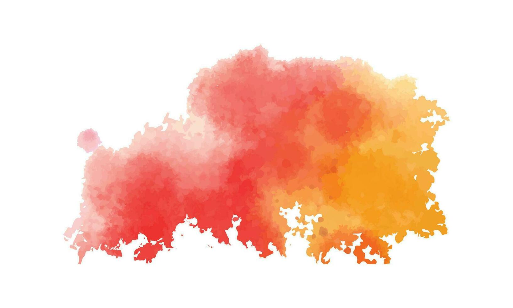 Vector abstract red and orange watercolor background