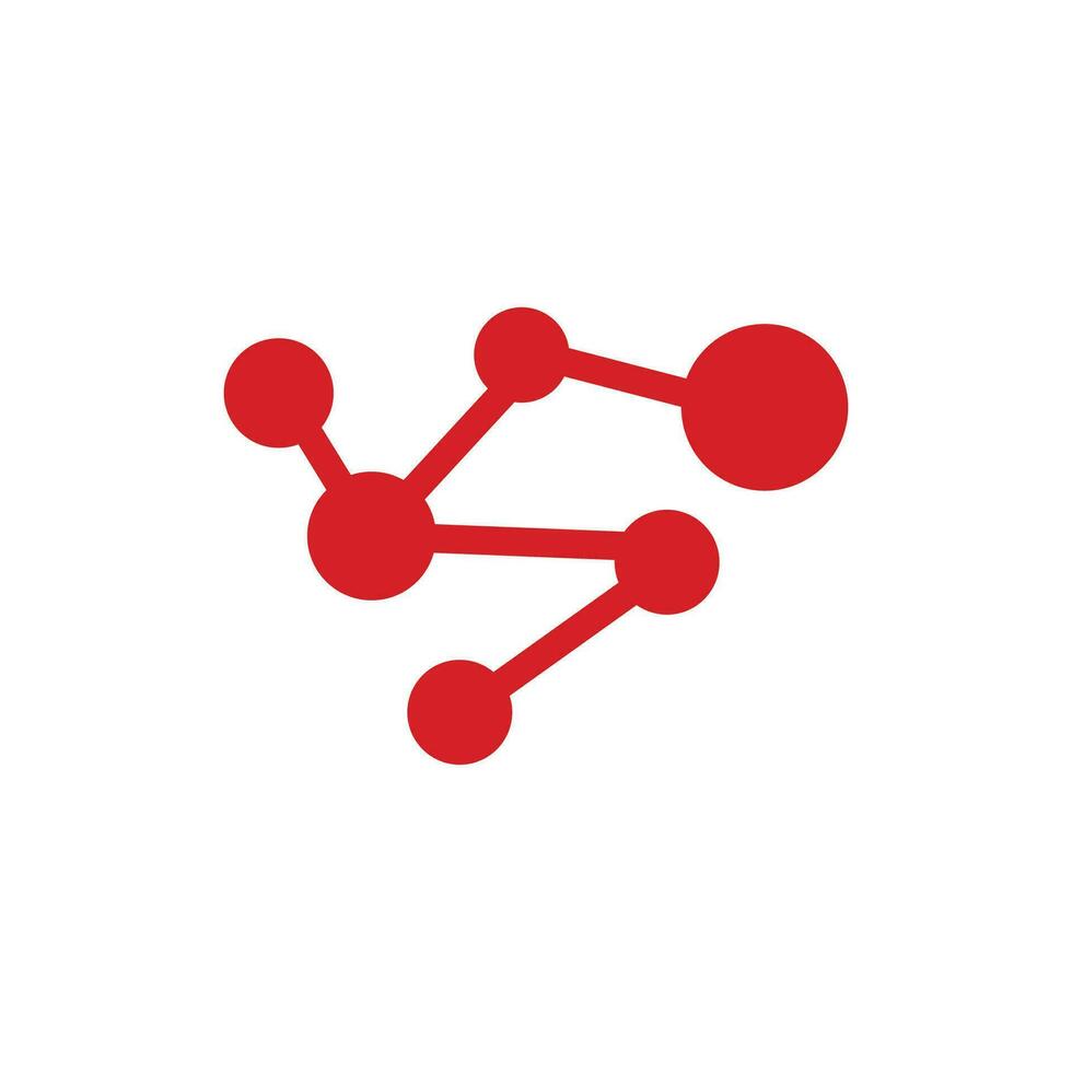 Neuron Logo, Cel Dna Network Vector, And Particle Technology, Simple Illustration Template Design vector