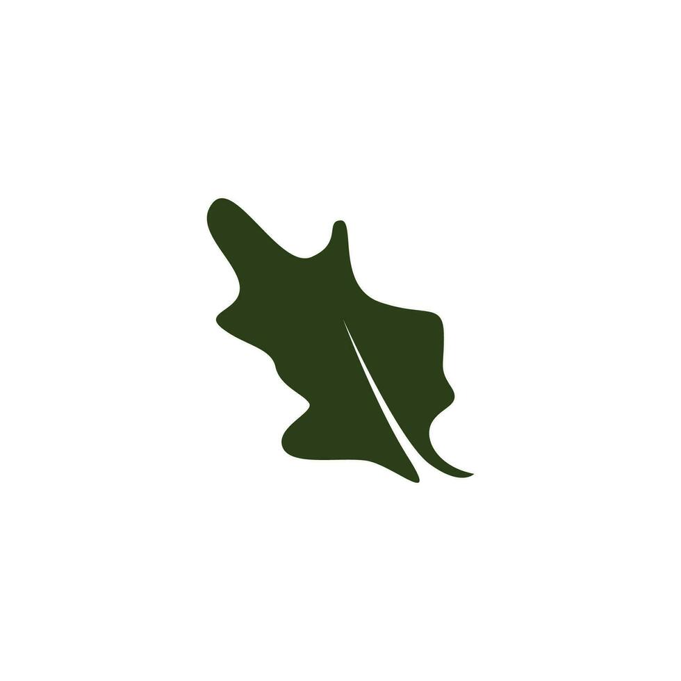 Oak Leaf Logo Design, Simple Green Plant Vector, Template Illustration vector