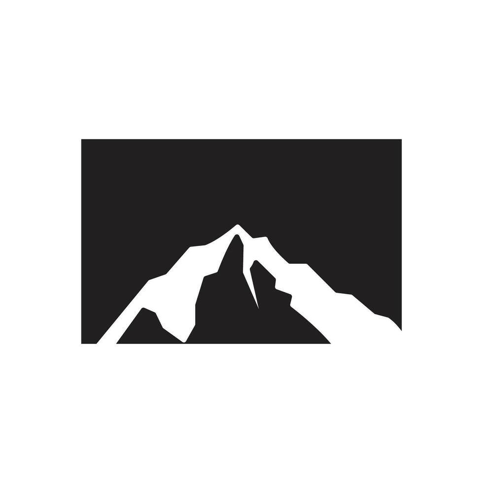 Mountain Logo Simple Illustration Silhouette Template Vector Design