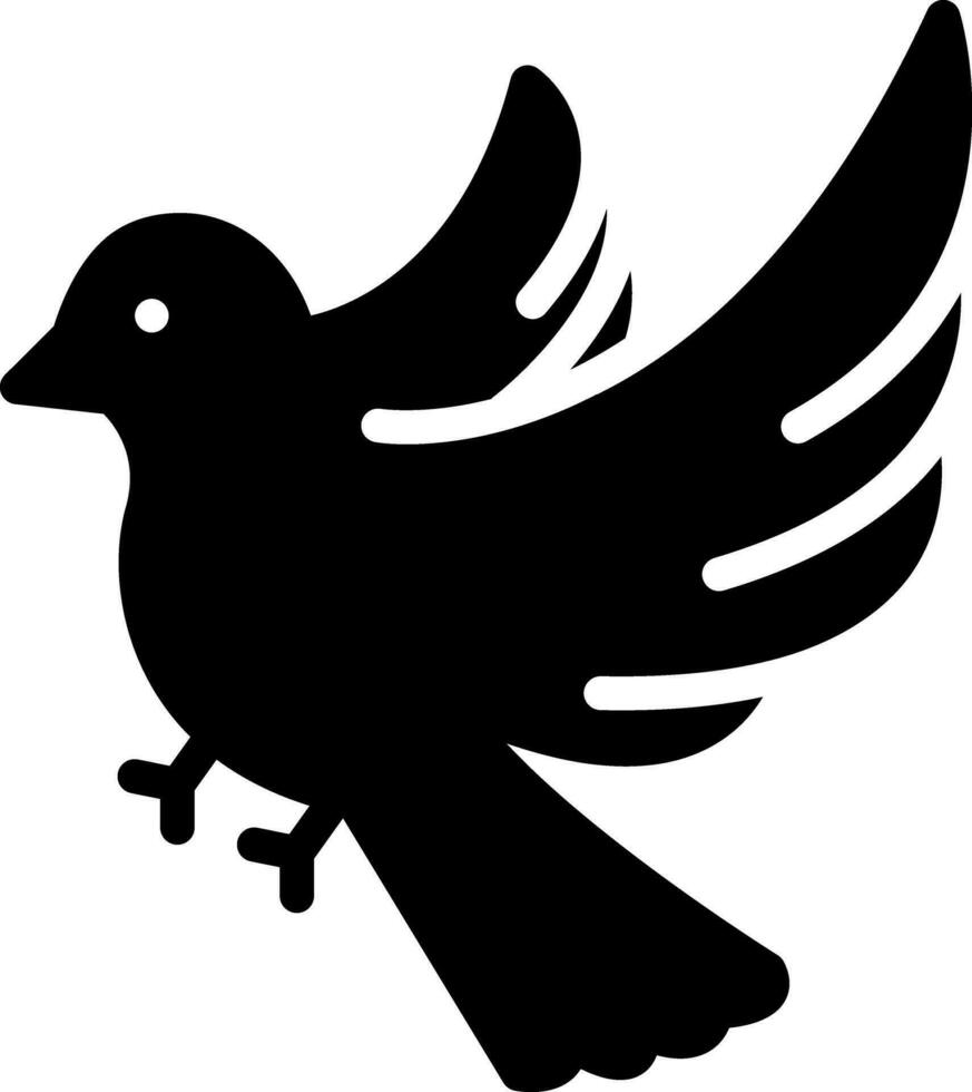 solid icon for bird vector