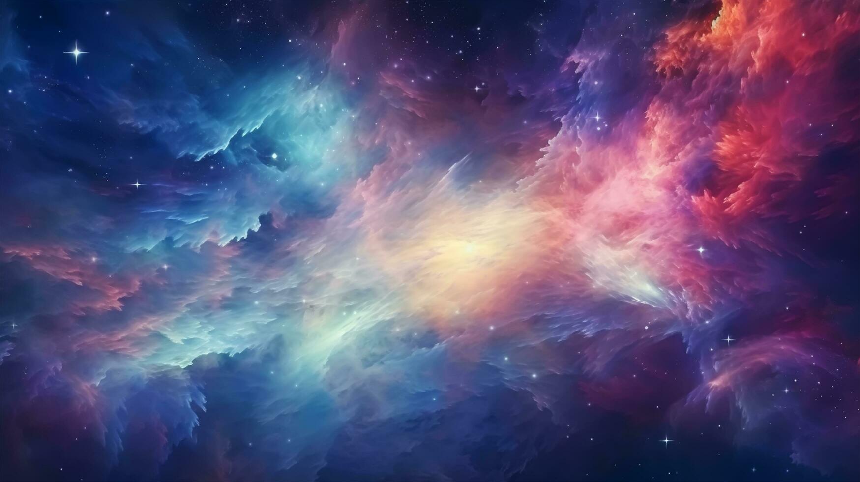 Abstract space background with nebula and stars photo