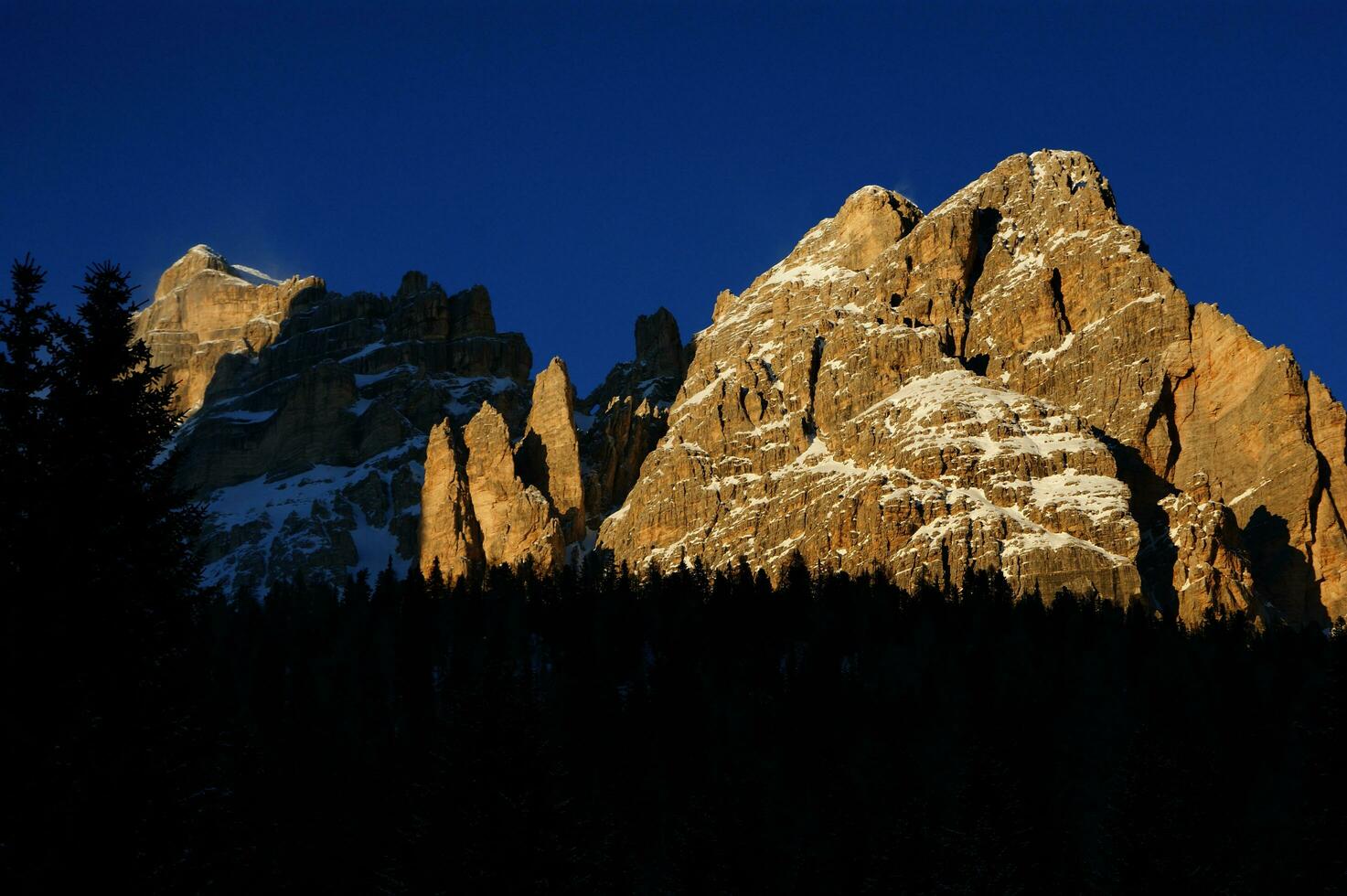 view of the Dolomites mountain range photo