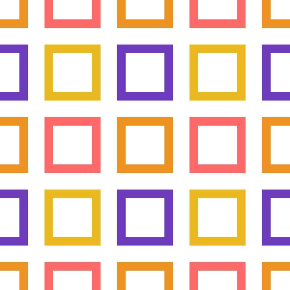 colorful square shape seamless pattern vector