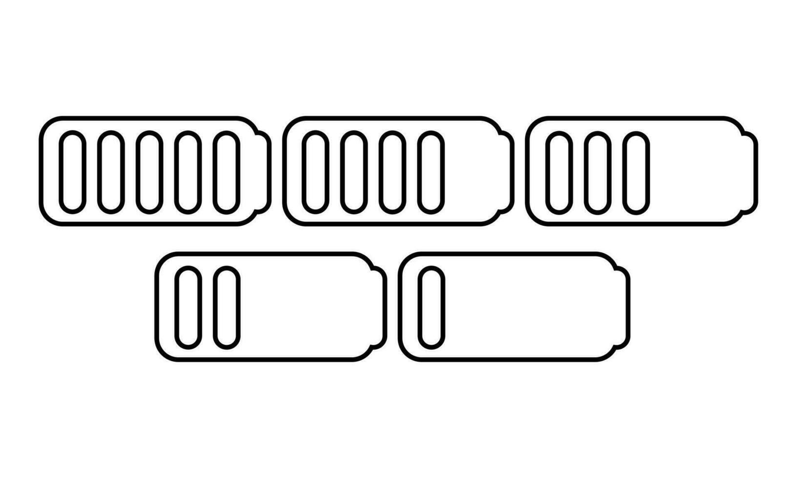 battery indicator illustration icon set2 vector