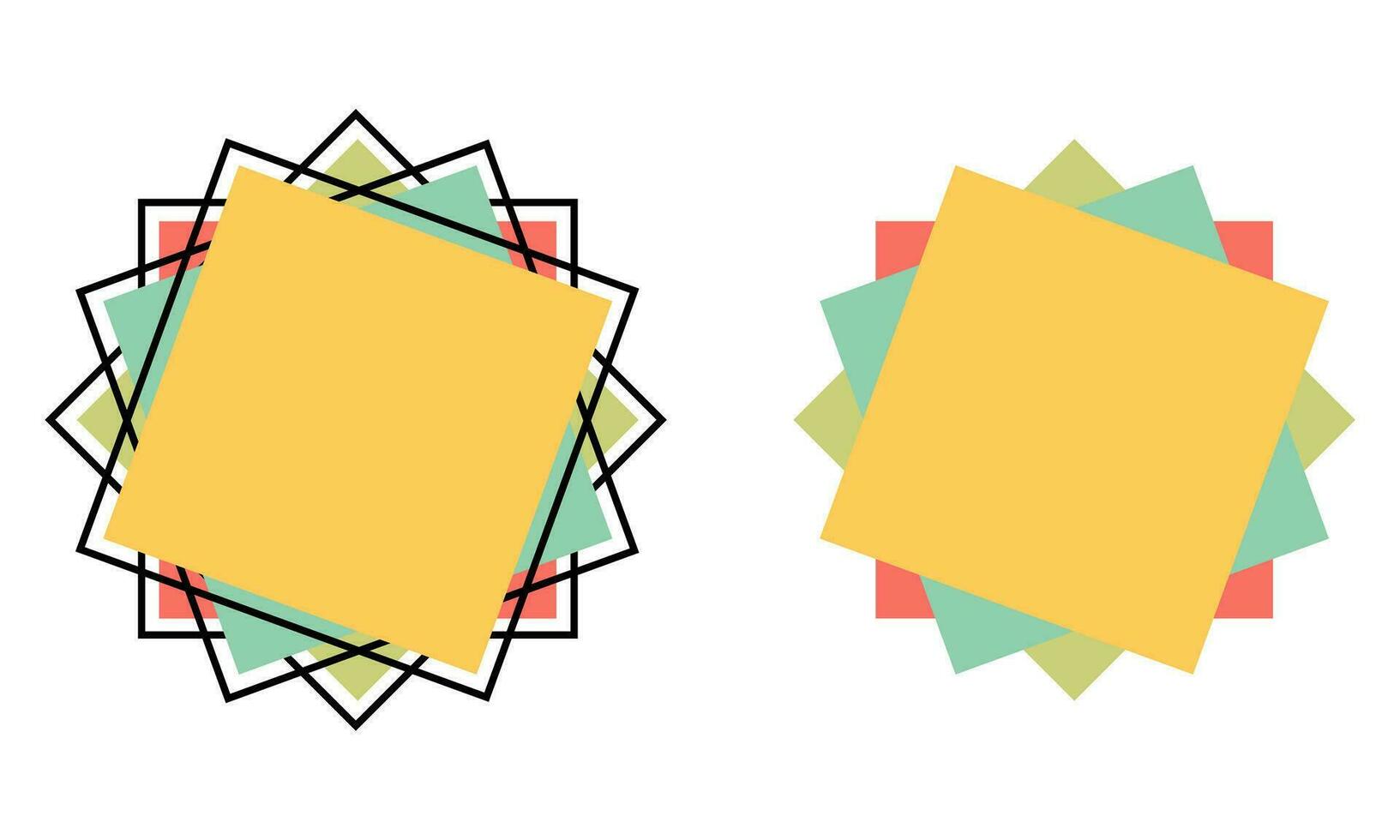 illustration of colorful square shaped paper2 vector
