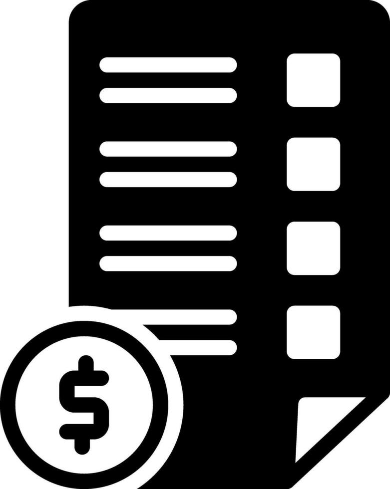 solid icon for listprice vector