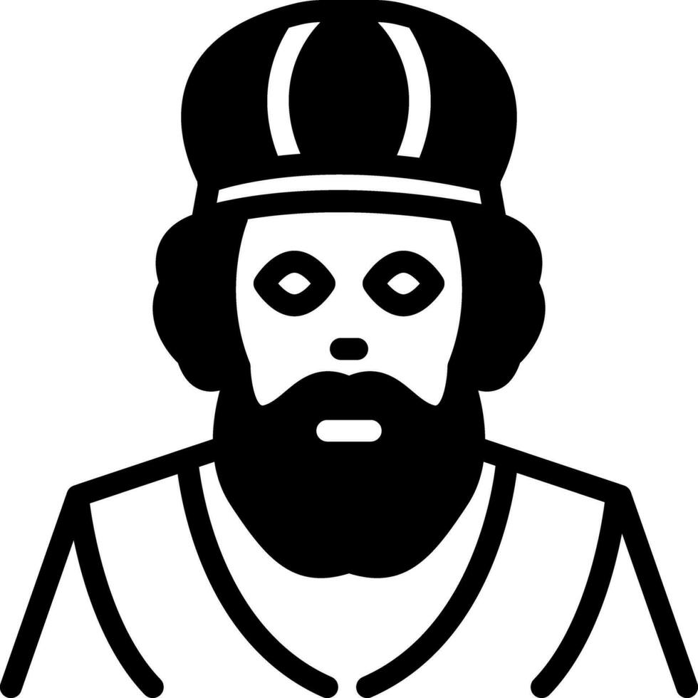 solid icon for nicholas vector