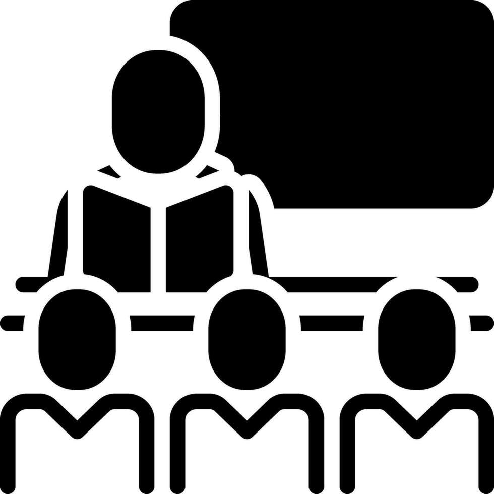 solid icon for lecture vector