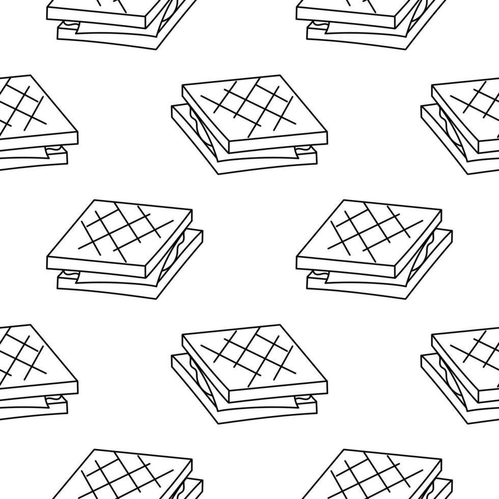 sandwich hand drawn seamless pattern2 vector