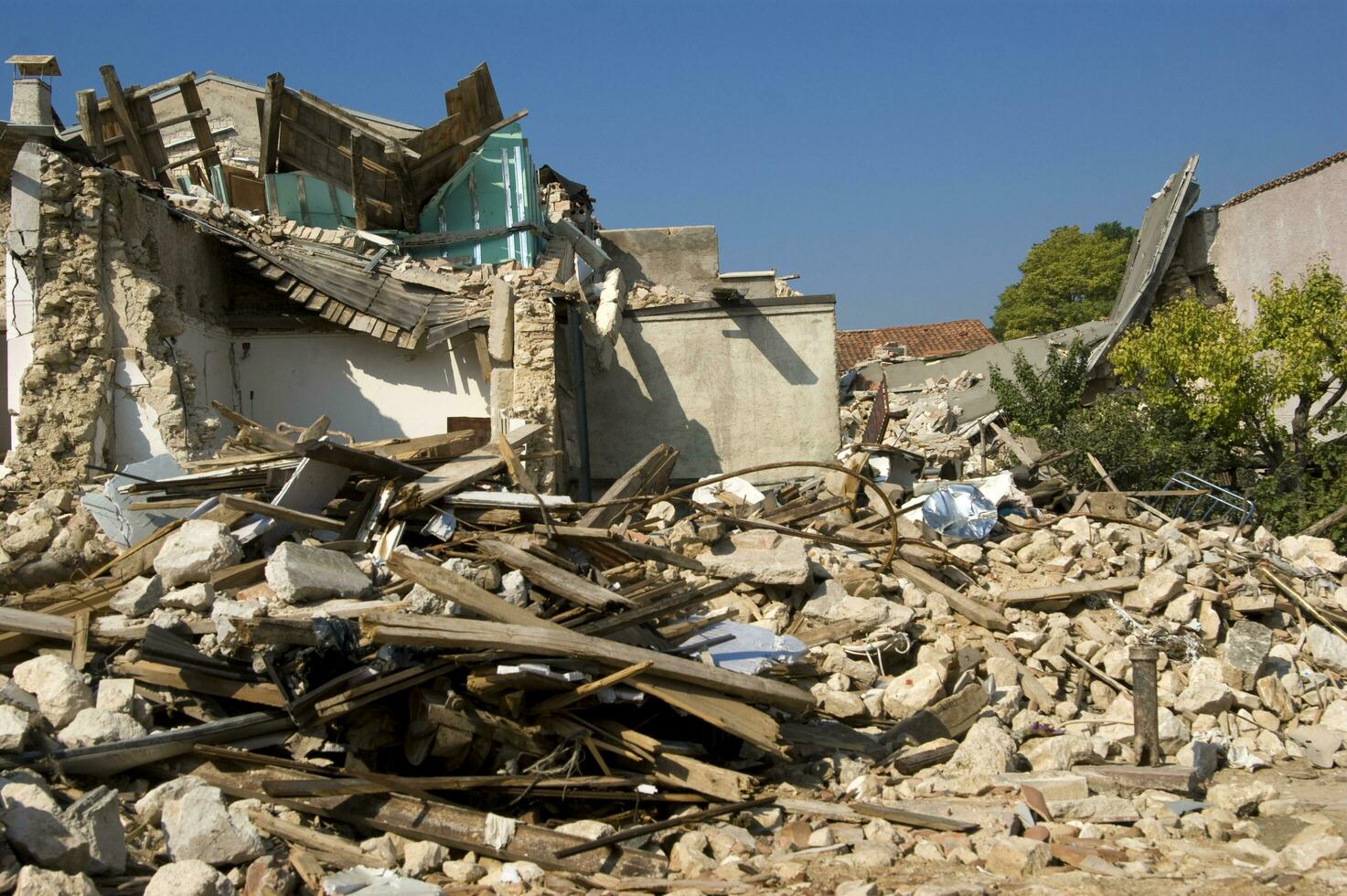 fotográfico documentación de el devastador terremoto en central Italia foto