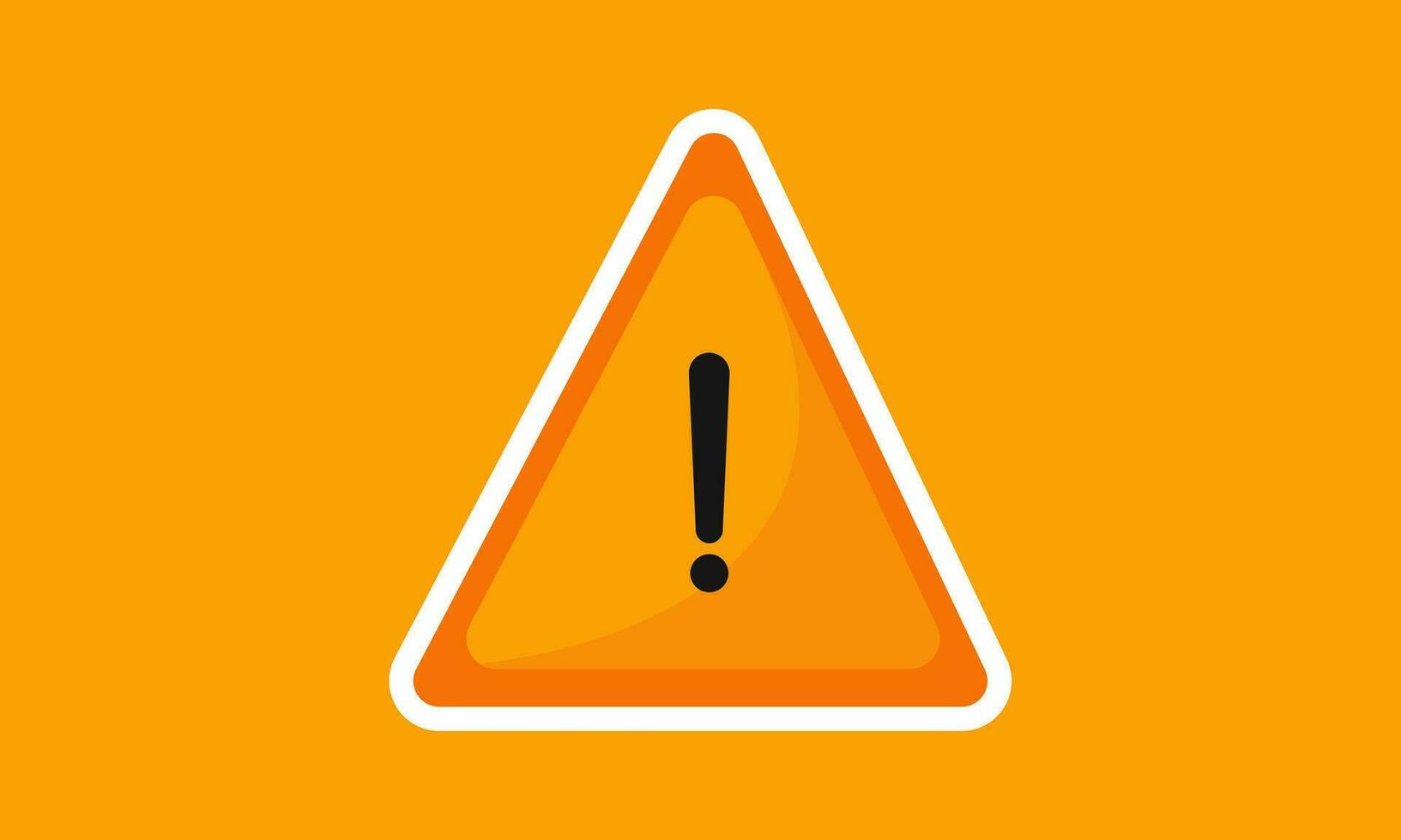 orange warning symbol vector
