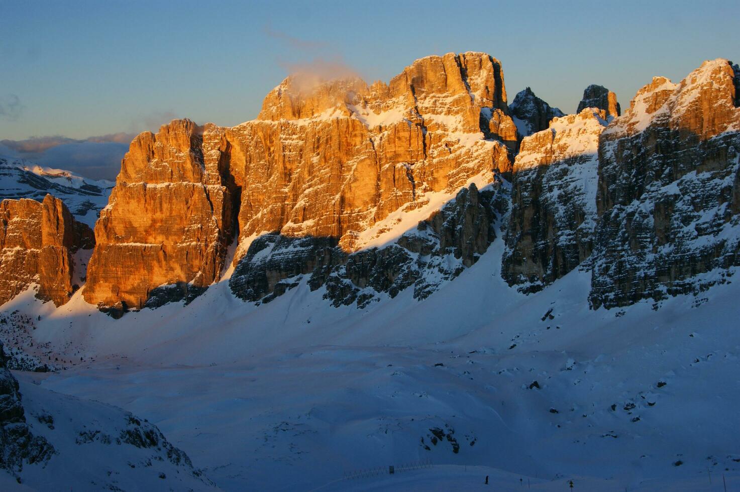 view of the Dolomites mountain range photo