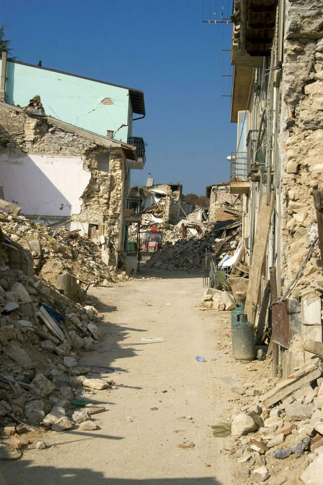 photographic documentation of the devastating earthquake in central Italy photo
