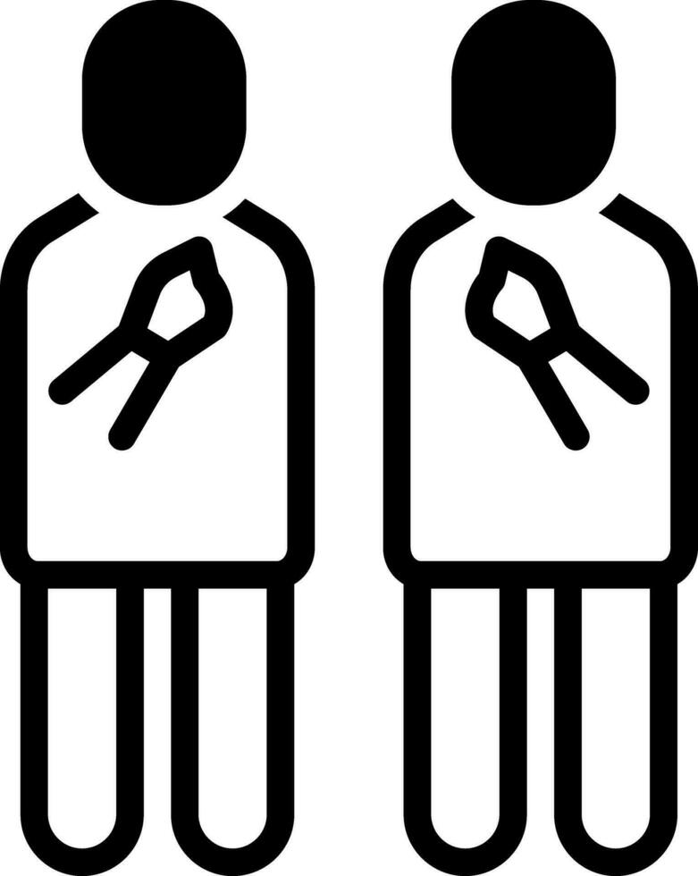 solid icon for ourselves vector