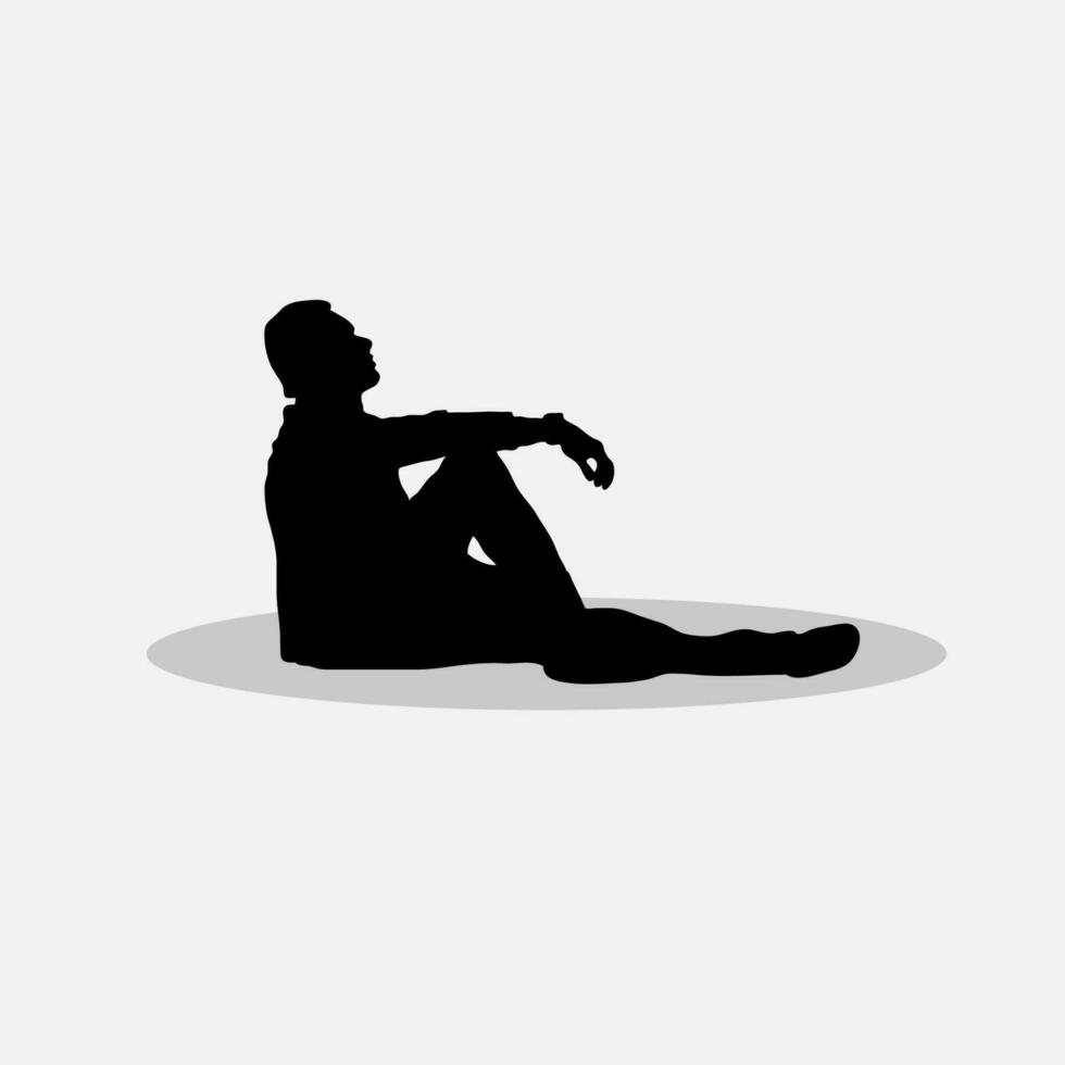 Men sitting vector