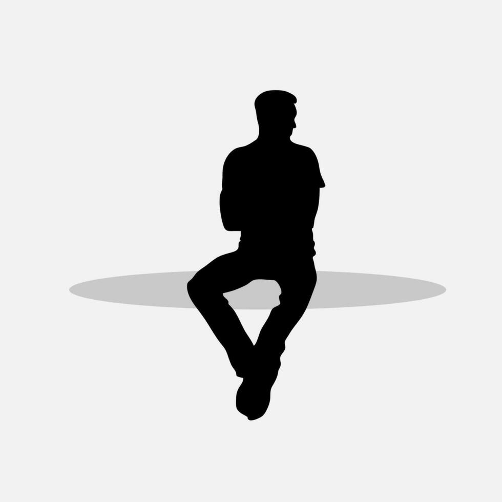 Men sitting vector