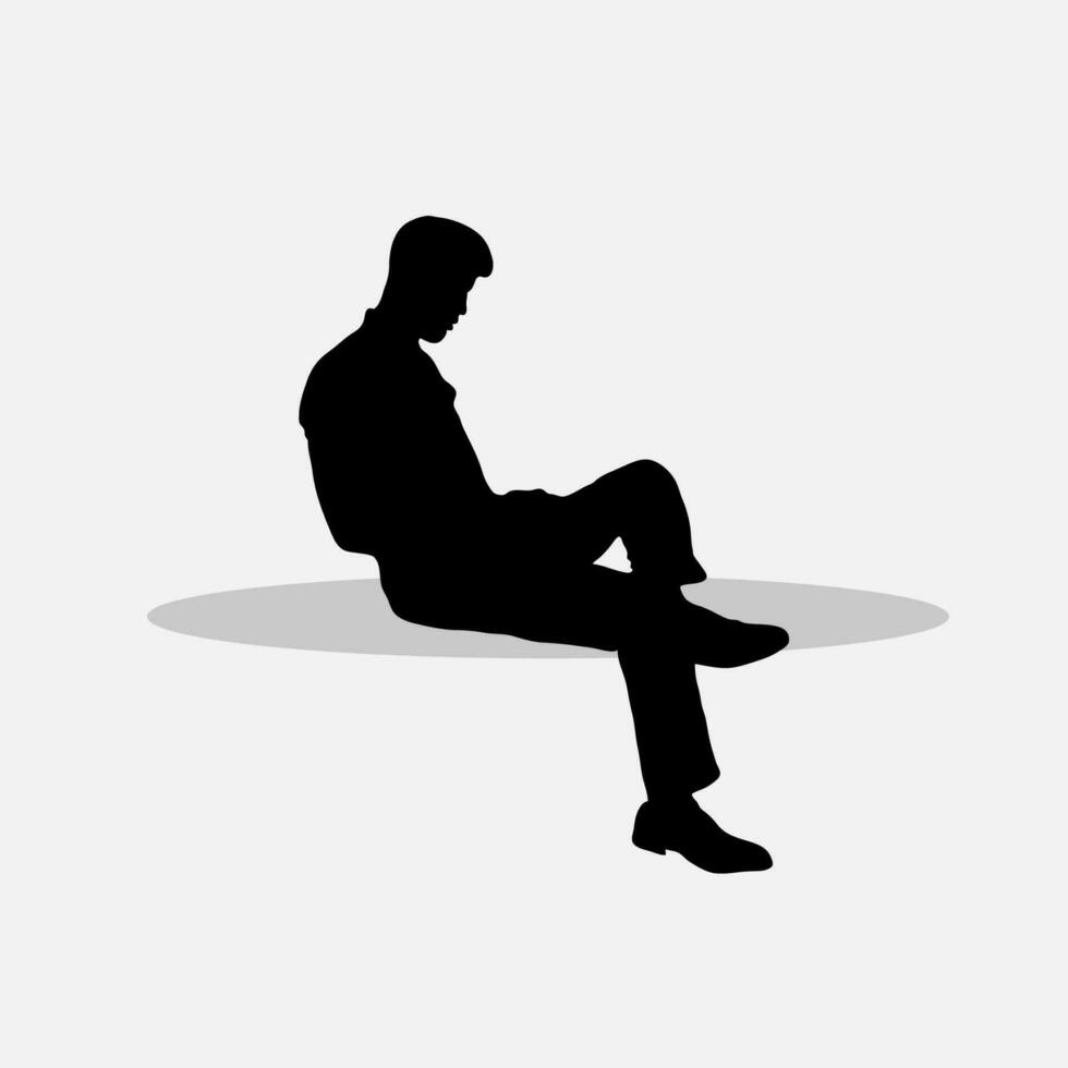 Men sitting vector